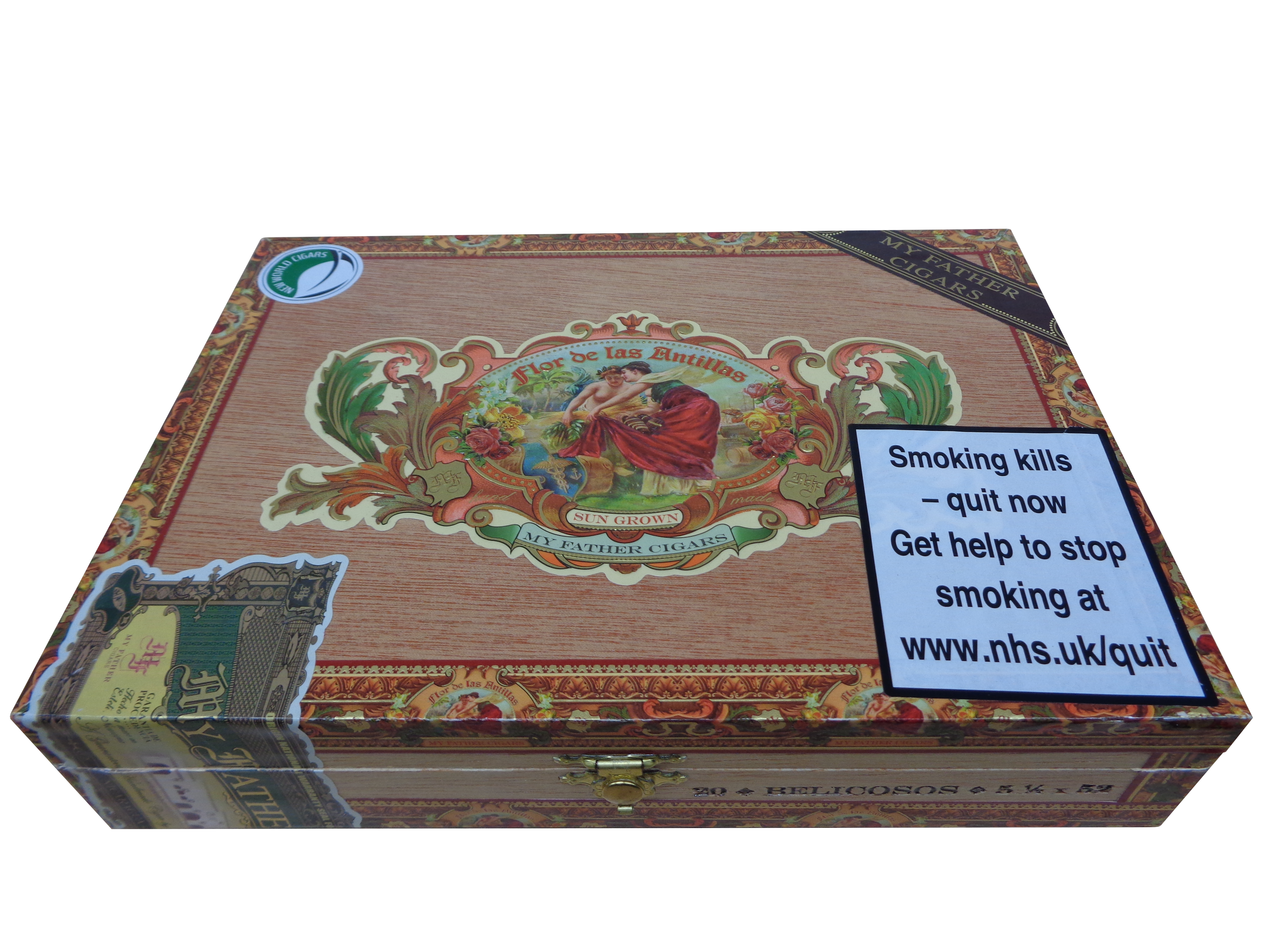 Empty Flor De Las Antillas My Farther Belicosos Cigar Box
